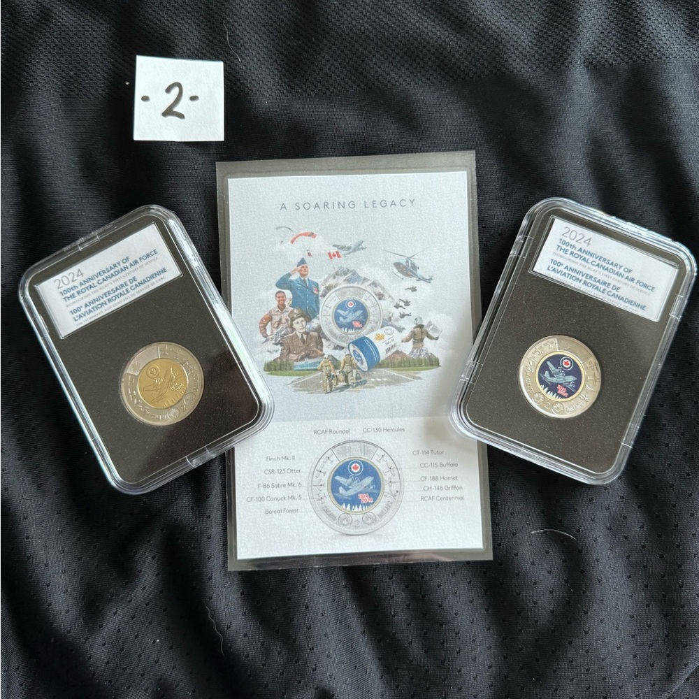 $2 Canadian coin toonie 2024 100th anniversary RCAF